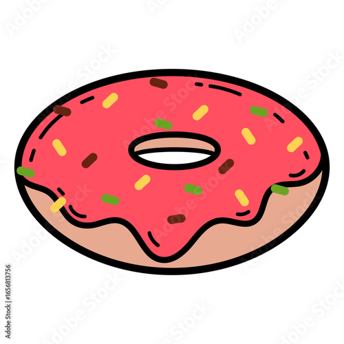 Sprinkle donut color stroke