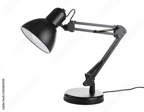  Minimalist Black Task Lamp with Adjustable Arm PNG