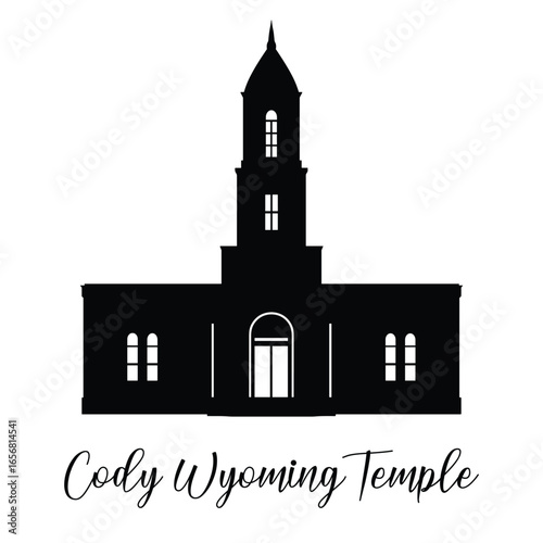 Cody Wyoming LDS Temple SVG, Laser cut files, Temples Silhouette, Religious Vector, Cricut