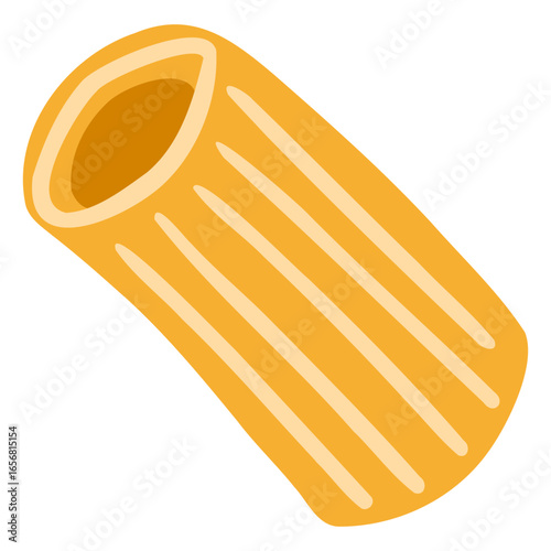 Yellow tube of pasta