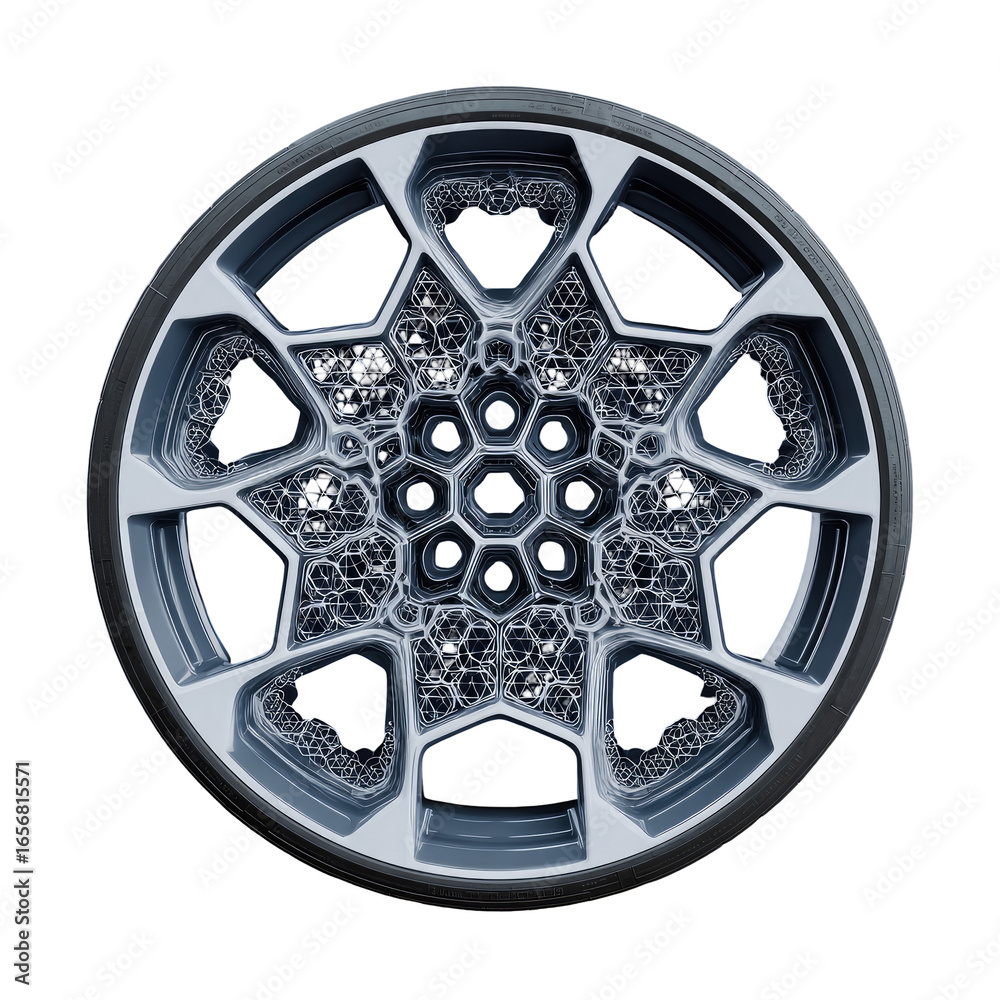 Obraz premium Complex, geometric wheel design