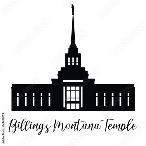 Billings Montana Temple SVG, LDS Temples Cricut files, Temples Silhouette, Religious Vector, printable, Png, Dxf, clipart Digital file 
