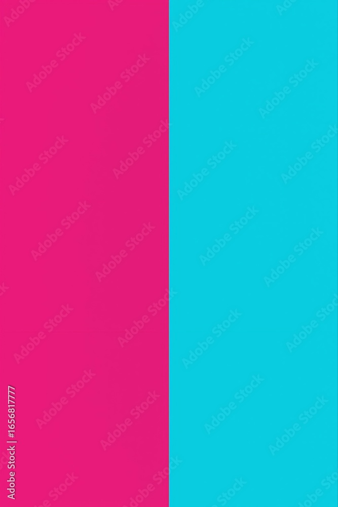 Fototapeta premium Vibrant split background with bold pink and bright teal colors