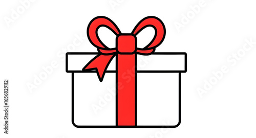 gift, box, icon, vector, present, illustration, surprise, celebration, birthday, christmas, new year, holiday, wrapped, ribbon, bow, decorative, symbol, design, flat, minimal, graphic, packaging, rewa