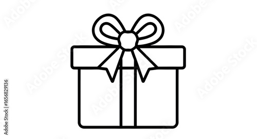 gift, box, icon, vector, present, illustration, surprise, celebration, birthday, christmas, new year, holiday, wrapped, ribbon, bow, decorative, symbol, design, flat, minimal, graphic, packaging, rewa