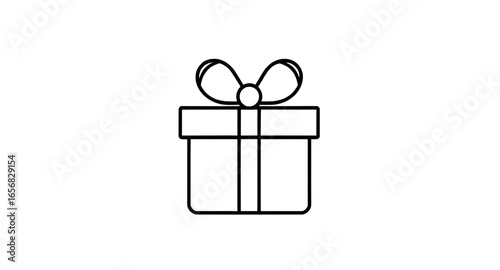 gift, box, icon, vector, present, illustration, surprise, celebration, birthday, christmas, new year, holiday, wrapped, ribbon, bow, decorative, symbol, design, flat, minimal, graphic, packaging, rewa