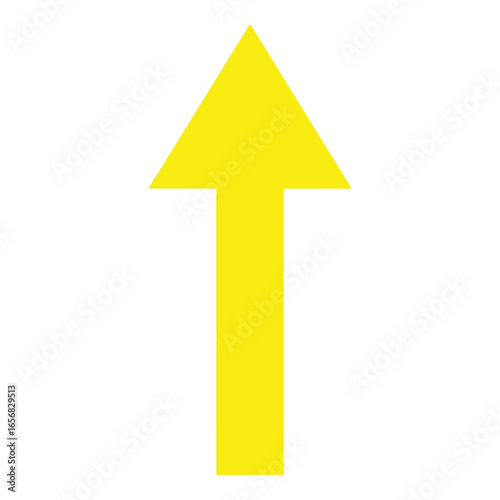 Vector art of yellow arrow pointing upwards