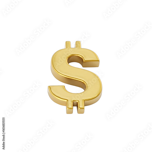 Golden dollar sign on black background.