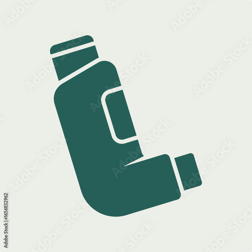 Patient Inhaler medicine trendy useful vector Illustration design magnificent colorful background