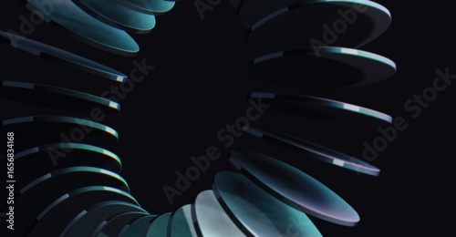 A mesmerizing 3D render of abstract, concentric circles, an ethereal representation