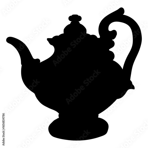 Antique teapot silhouette
