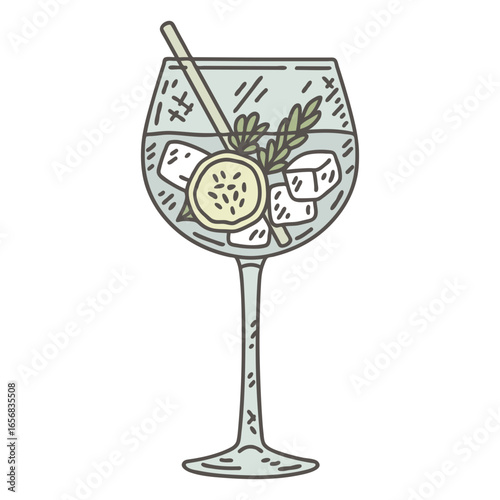 Cocktail glass drink icon