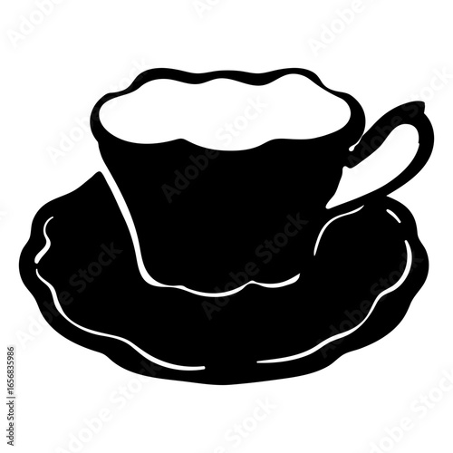 Flower shaped teacup cut out