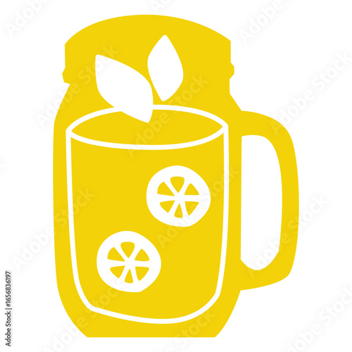 Lemonade glass color cut out