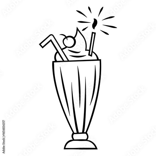 Milkshake stroke mid century