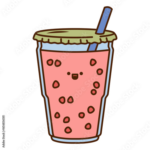 Playful cartoon drink illustration