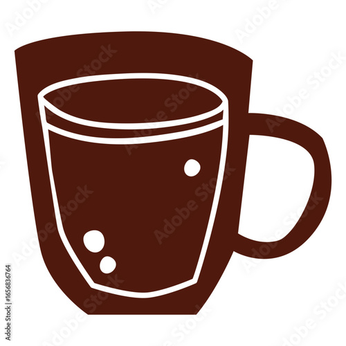 Simple coffee cup cut out