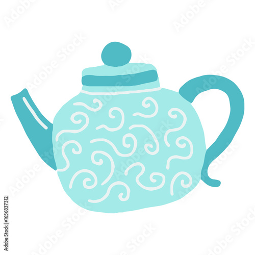 Winter teapot flat