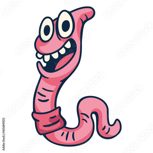 Crazy earthworm color stroke
