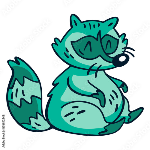 Cute racoon cartoon