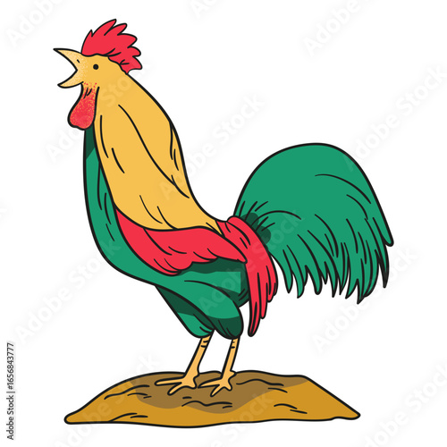 Illustration cock