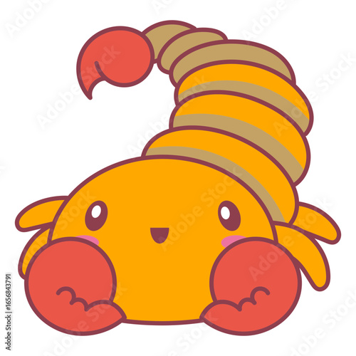 Kawaii funny lobster