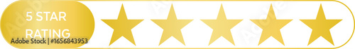 five stars customer product review icon. yellow 5 star rating feedback for website,