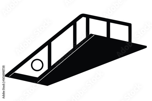 accessible ramp icon vector icon silhouette illust