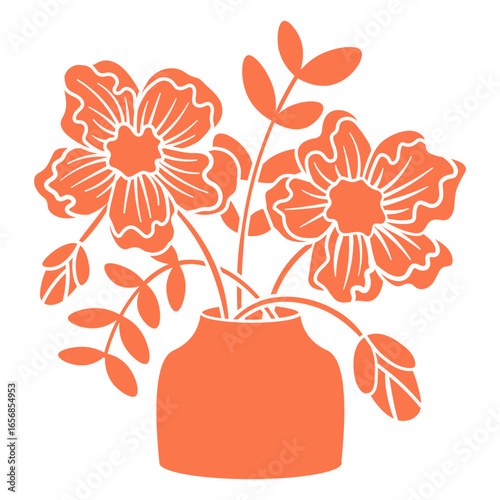 Stylish floral arrangement graphic design