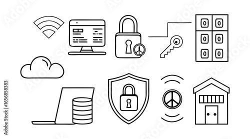 Set of music icons for web and digital use