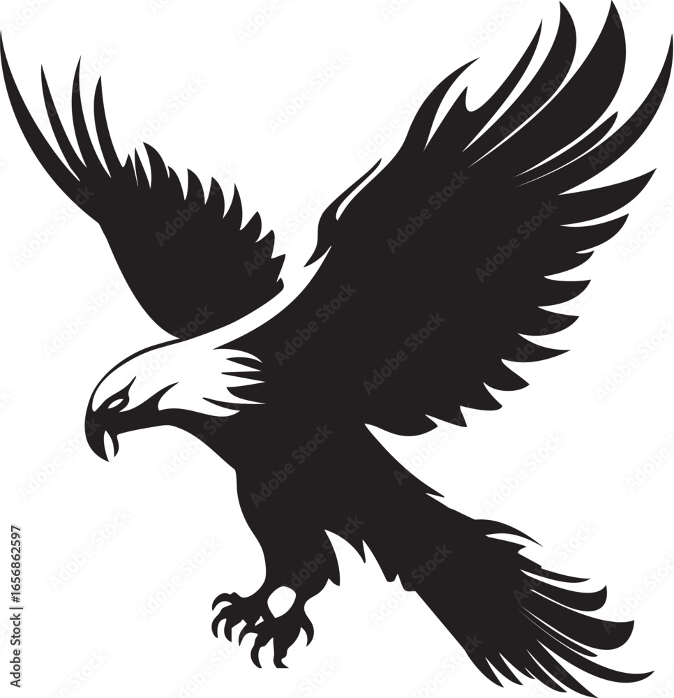 Fototapeta premium Majestic eagle illustration with bold colors