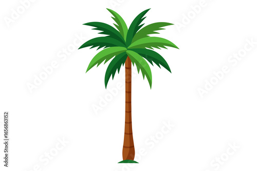 Vibrant palm tree illustration evoking tropical paradise, beach holidays, and exotic summer vacations, perfect for travel, nature, and lifestyle designs.