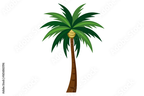 Vibrant, stylized palm tree illustration evoking tropical paradise and summer vacation vibes, perfect for travel, leisure, and coastal themes.