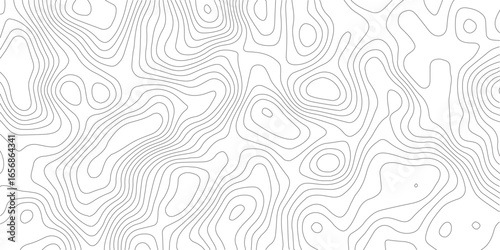 Topographic map background. Geographic line map with elevation assignments. Contour background geographic grid. Vector illustration.