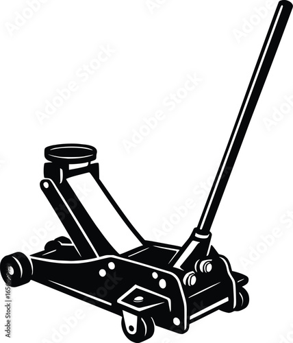 car jack vector hand drawn illustration