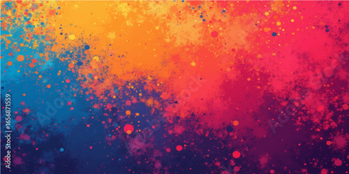 Abstract fiery watercolor grunge with splashes of orange and red paint