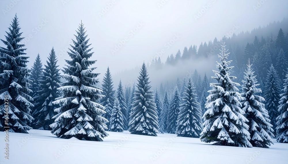 Naklejka premium winter forest landscape