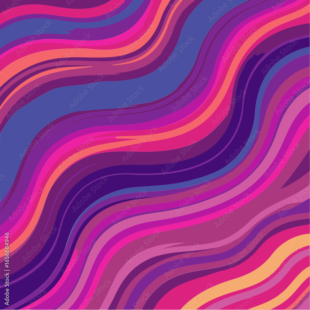Obraz premium Abstract vibrant wavy stripes in a dynamic design. Colorful, textured background with a pattern of flowing lines. Visual design element for creative use -