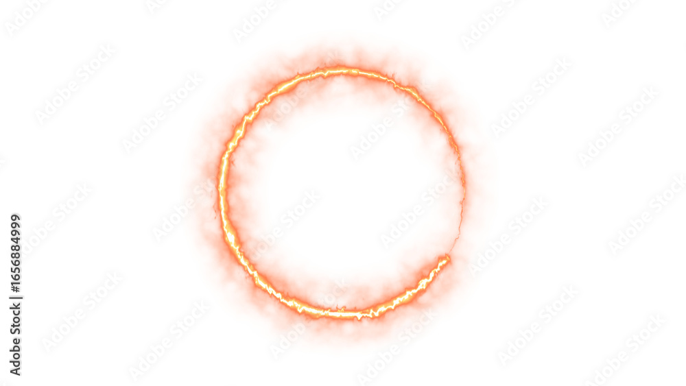 Obraz premium Transparent neon glowing circle. Circular light effect Isolated on transparent background. Colorful flare neon light ring element. glowing neon frame circle with Glowing Light Effect. Neon line 3d