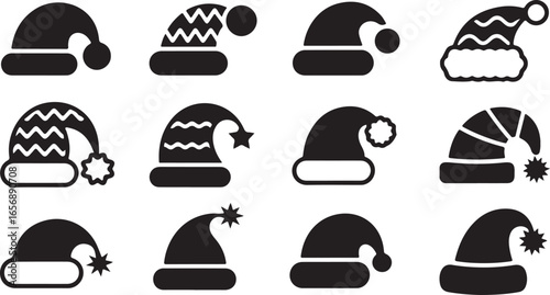 Holiday Icons Featuring Christmas and Snow