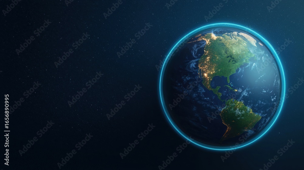 Obraz premium earth Protect Globe with a protective shield around it, representing global environmental protection and safeguarding the planet