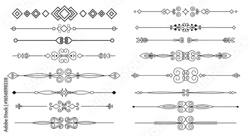 Elegant decorative ornate line dividers and borders for design eps. Vector elegant eps