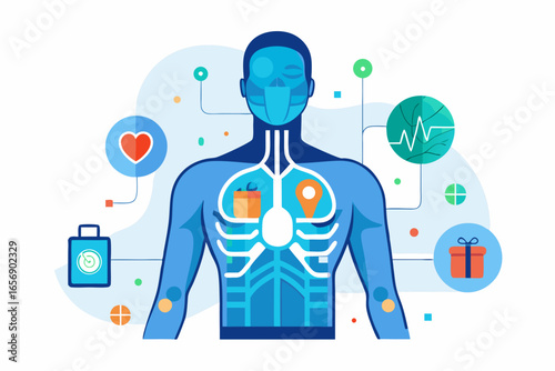 vector illustration of a robot