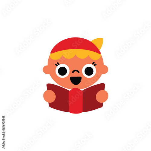 A festive caroling scene on a white background vector illustration