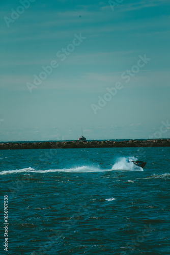 Photography surfing the waves