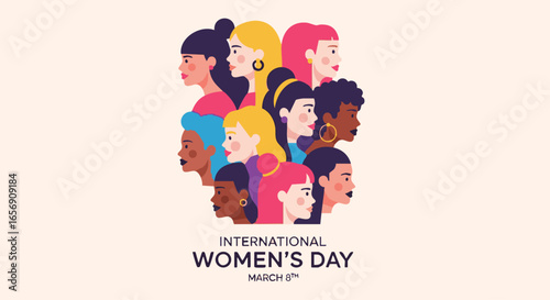 Celebrating International Womens Day with Diversity and Inclusion A Colorful Vector Illustration of Empowered Women from Different Backgrounds