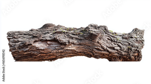 old tree bark Isolated on White