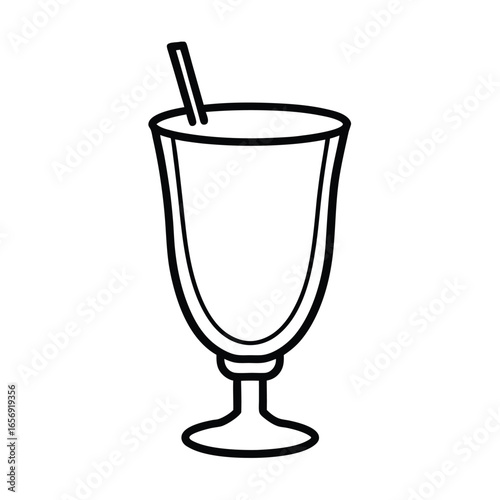 A delicious glass of eggnog against a white background vector illustration