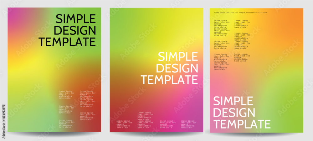 Fototapeta premium Vector layout template design for event, companies or business related. Poster design set with modern gradient scientific, medical, technological