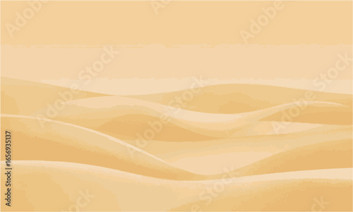 Seamless Realistic Sand Texture with Wavy Dune Pattern and Grain Effect Vector, Vector coastal beach sand waves, easily editable and scalable,